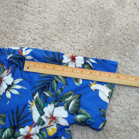 Vintage RJC Hawaiian Parrot Shirt Aloha Tropical Birds Tiki Island Flowers Sz LG - Picture 14 of 14